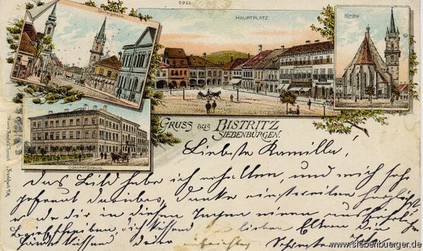 Bistritz-Postkarte 1898