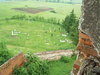 Blick vom Kirchturm auf den Felldorfer-Friedhof