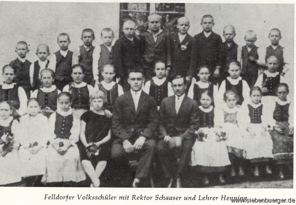 Felldorfer Volksschler ca. um 1925