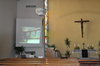Felldorfer -Treffen 19. Mai 2012 :Probe der Bilderprojektion in der Kirche, Der Aufbau am 18.Mai 2012,  Bilderausstellung im EG. und der Festsaal