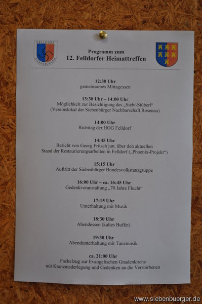 12.Felldorfer Heimattreffen 31. Mai -1. Juni 2014