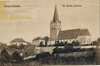 Groschenker Postkarte mit Kirchenburg 1900