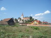 Ansicht mit Kirchenburg im August 2014