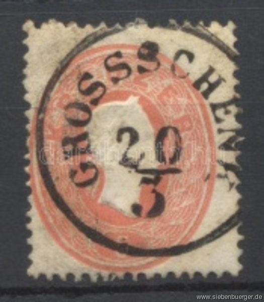 Briefmarke mit Groschenker Stempel 