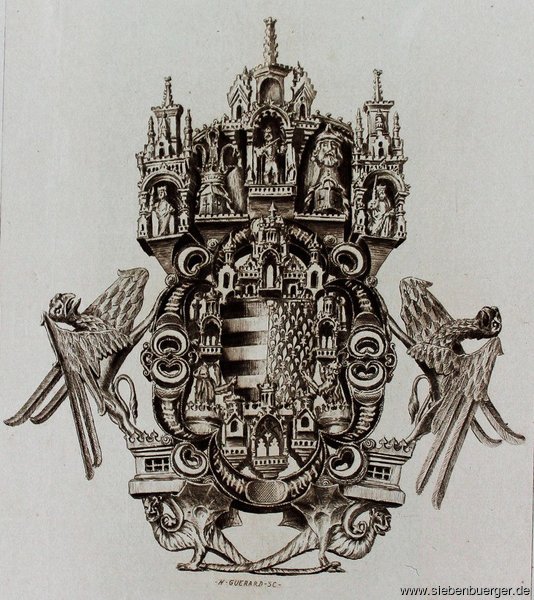 altes Wappen des Groschenker Distriktes im Harbachtal/Siebenbrgen