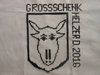 Großschenker Ochsenkopf als Orts-Wappen des Harbachtales in Kreuzstich-Muster