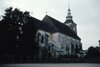 Evangelische Kirche, 1966. Frher eine Kirchenburg bis zum Abtragen der Wehranlagen 1895