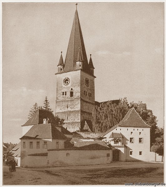 Heltau - Kirchenburg um 1920
