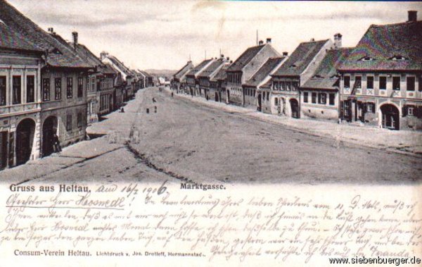 Historische Postkarte: Marktgasse