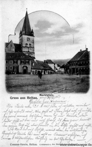 Historische Postkarte: Marktplatz