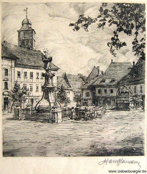 Hermannstadt-Standbild des Heiligen Johann von Nepomuk