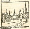 Hermannstadt. aus Sebastian  Mnster: Cosmographia.Deutsch. 1545. geschickt: Georg Schoenpflug von Gambsenberg 