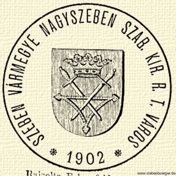 Freie Knigliche Stadt Nagy-Szeben 1902: geschickt: Georg Schoenpflug von Gambse