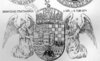Siebenbrgisches Wappen im Felde des Ungarischen Staatswappen 1874; geschickt: G