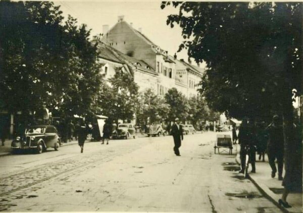 1941, Heltauergasse im historischen Hermannstadt 