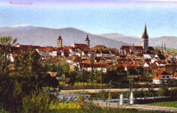 Historische Postkarte: Gruss aus Hermannstadt