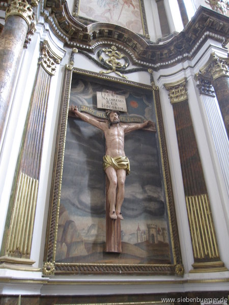 Jesus am Kreuz - Altar Hetzeldorfer Kirche
