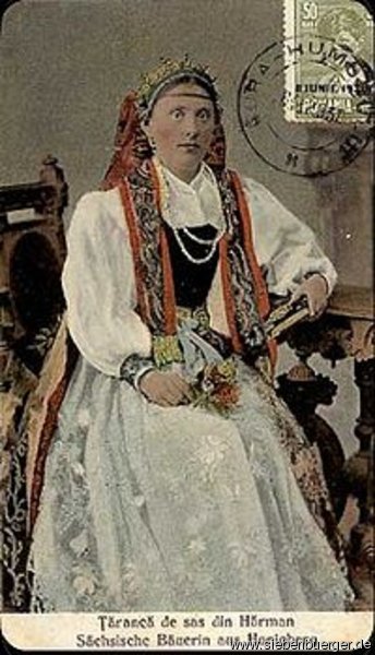 Braut aus Honigberg  um 1917 - Postkarte 