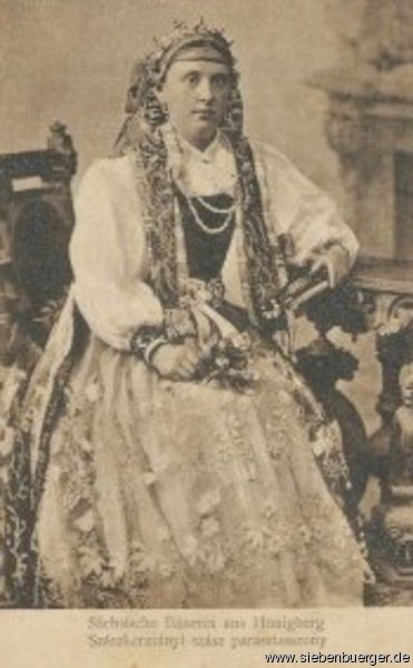 Braut aus Honigberg im Burzenland um 1917