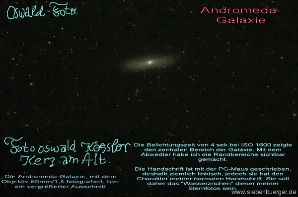 Andromeda-Nebel, aufgehellt