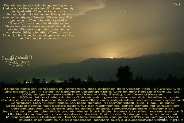 20.Mai 2008, Mondaufgang u&#776;ber d. Su&#776;dkarpaten nebst Biografischer Notiz 5