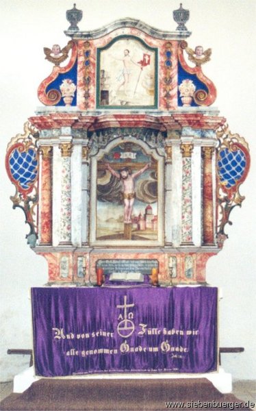 Kleinlasseln, der Altar im Jahr 1997
