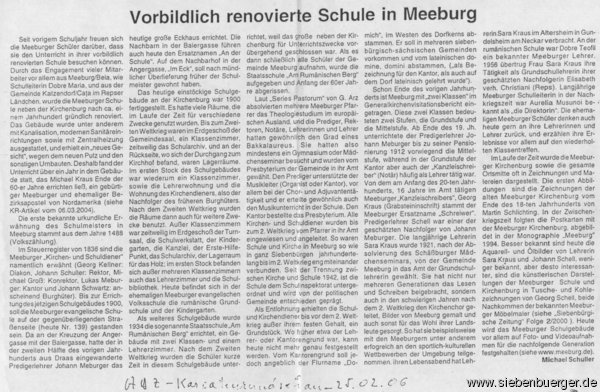 Meeburger Schule - Text 2006