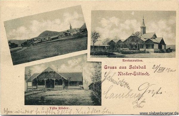 Nieder-Eidisch um 1900 mit der Villa Roesler. Geschickt: Georg Schoenpflug von Gambsenberg