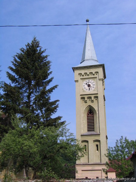 Kirchturm der ev. Kirche in Nimesch