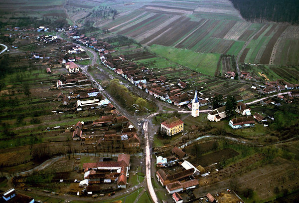 Petersdorf bei Bistritz - Luftbild Nr. 1