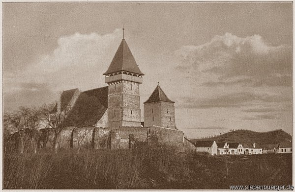 Pretei - Die Kirchenburg um 1920