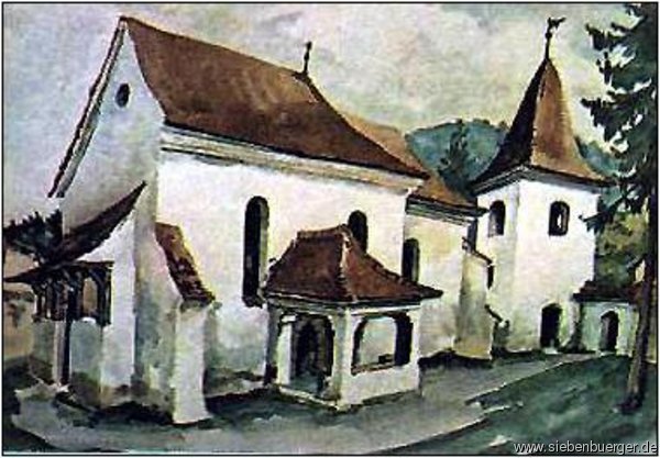 Zeichnung Westansicht Kirche