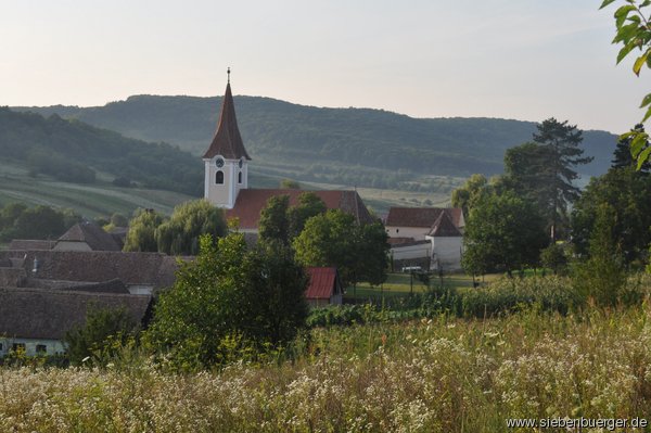 Blick zur Kirchenburg von Rode 