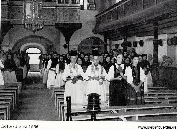 Gottesdienst um 1966 in Rode