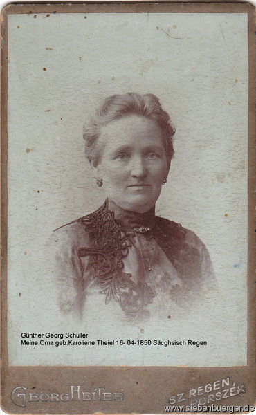 Karoline  Schuller Geb. Theiel 1850 gestorben 1953 . 103  Jare alt.