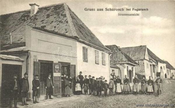 Straenansicht Scharosch bei Fogarasch um 1900