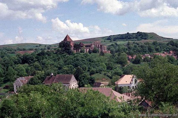 Die Stolzenburg im Mai 1997 vom Friedhof gesehen