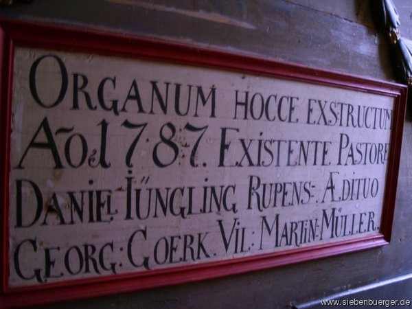 Streitforter Orgel 1787