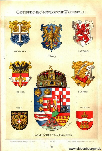 Wappen aus der Habsburger Monarchie (Frstentum Siebenbrgen/Transilvanien unter sterreichisch-Ungarische Monarchie))b