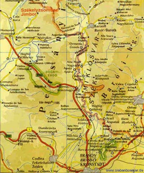 Landkarte der Repser Gegend