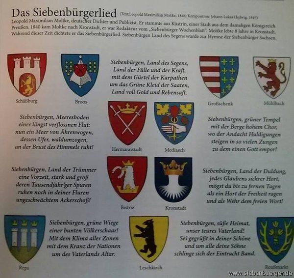 Siebenbrger-Lied mit Wappen 