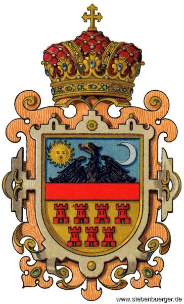 Siebenbrgen als Frstentum-Wappen aus der Doppelmonarchie