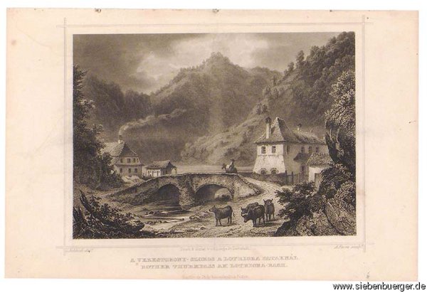 Rohbock 1865.Rother Thurmpass am Lotrioara-Bach(Lauterbach)