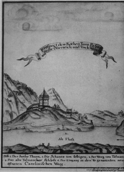 Der Rothe Thurn.1735. Conrad von Weiss.Geschickt: Georg Schoenpflug von Gambsenberg