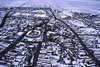 Nord-Sd Luftaufnahme im Winter