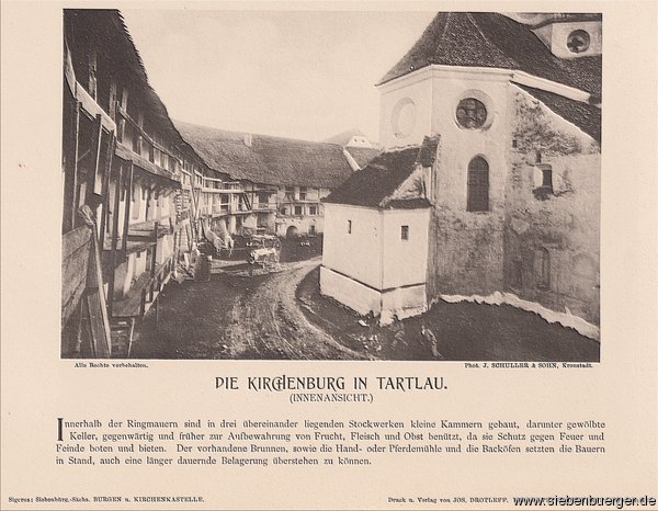 Tartlau - Die Kirchenburg um 1900