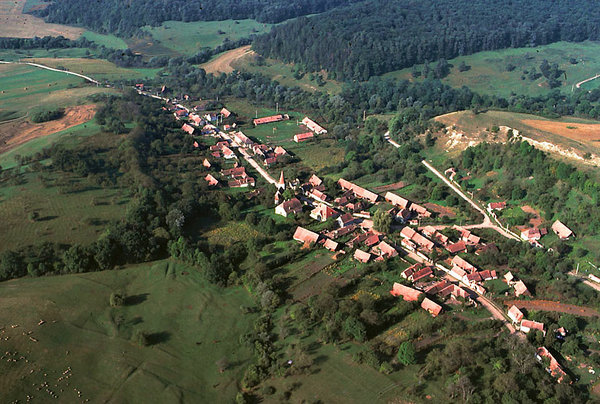 Wolkendorf bei Schäßburg - Luftbild Nr. 1