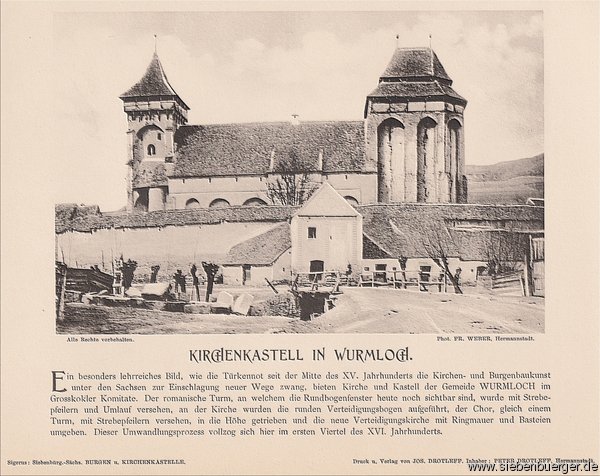 Wurmloch - Kirchenkastell um 1900