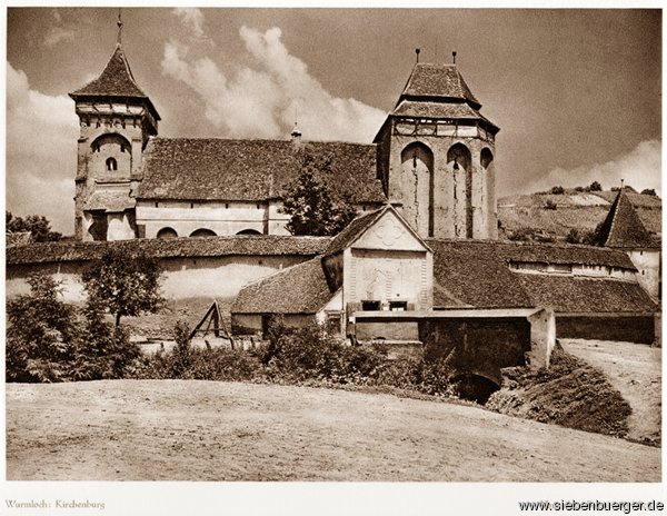 Wurmloch - Kirchenburg um 1930
