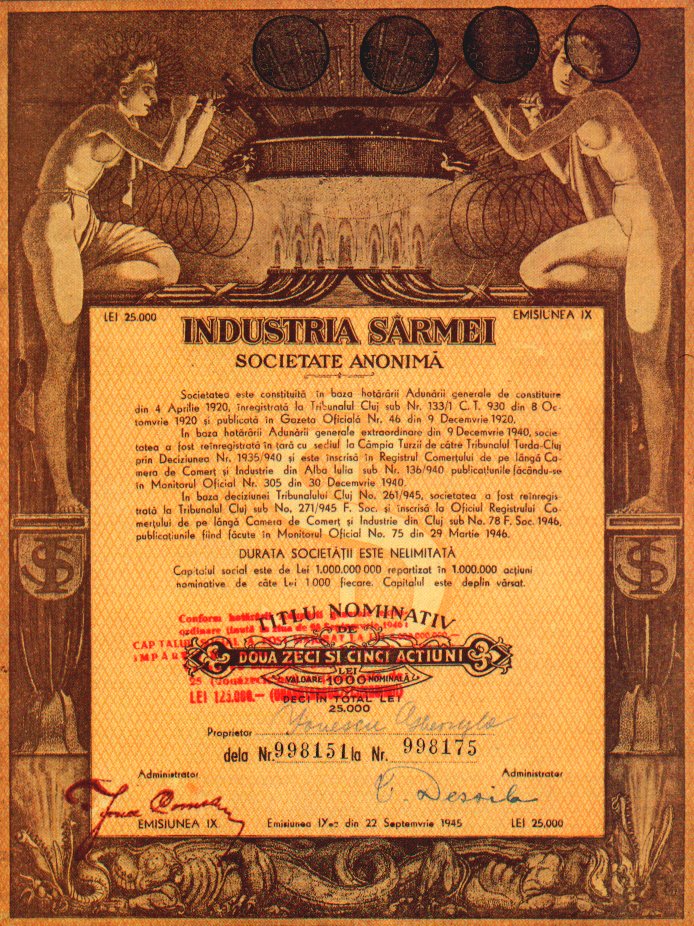 Industria Srmei - Societate Anonim - Klausenburg